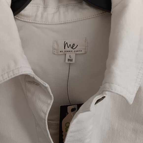 Me by Jennie Garth The Dylan Denim Jacket , Natural Sz L a653632 - Picture 3 of 5